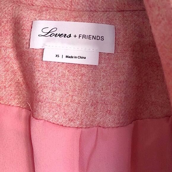 REVOLVE Coat Lovers + Friends Samantha Wool Fully Lined Coat Pink Size XS - Picture 6 of 10